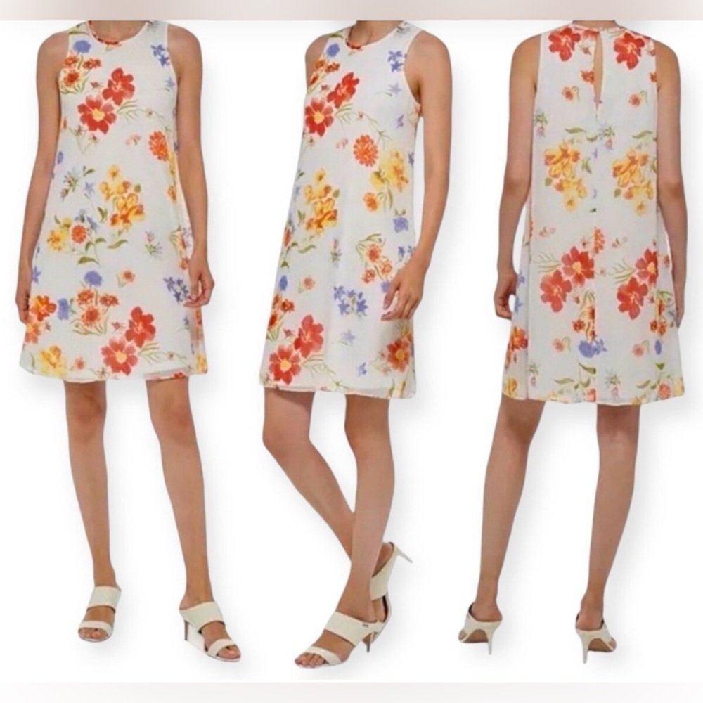 Calvin Klein Mini Floral Retro Dress NWT